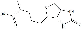 Hexahydro-α-methyl-2-oxo-1H-thieno[3,4-d]imidazole-4-valeric acid Structure