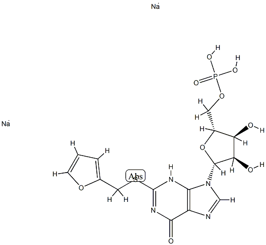 5'-Xanthylic acid, 2-S-(2-furanylmethyl)-2-thio-, disodium salt (9CI) Structure