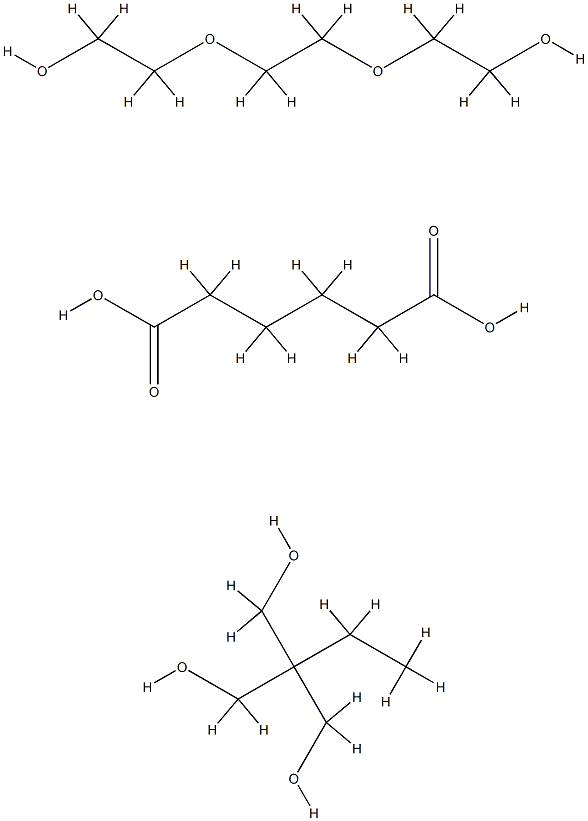 Hexanedioic acid, polymer 2,2'-[1,2-ethanediylbis(oxy)]bis[ethanol] and 2-ethyl-2-(hydroxymethyl)-1,3-propanediol 结构式