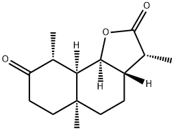 (3R)-3aβ,5,5a,6,7,9,9aα,9bα-Octahydro-3α,5aα,9α-trimethylnaphtho[1,2-b]furan-2,8(3H,4H)-dione Structure