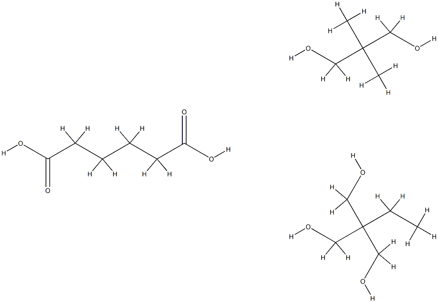 Hexanedioic acid, polymer with 2,2-dimethyl-1,3-propanediol and 2-ethyl-2-(hydroxymethyl)-1,3-propanediol Structure