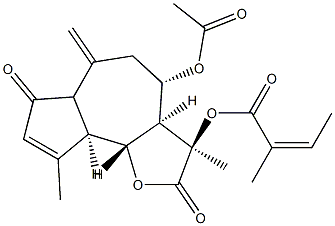 (3R)-2,3,3aβ,4,5,6,6a,7,9aβ,9bα-Decahydro-4β-acetyloxy-2,7-dioxo-6-methylene-3,9-dimethylazuleno[4,5-b]furan-3α-yl=(Z)-2-methyl-2-butenoate|