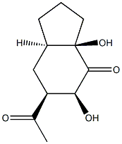 4H-Inden-4-one, 6-acetyloctahydro-3a,5-dihydroxy-, (3aR,5S,6S,7aR)-rel- (9CI) Structure