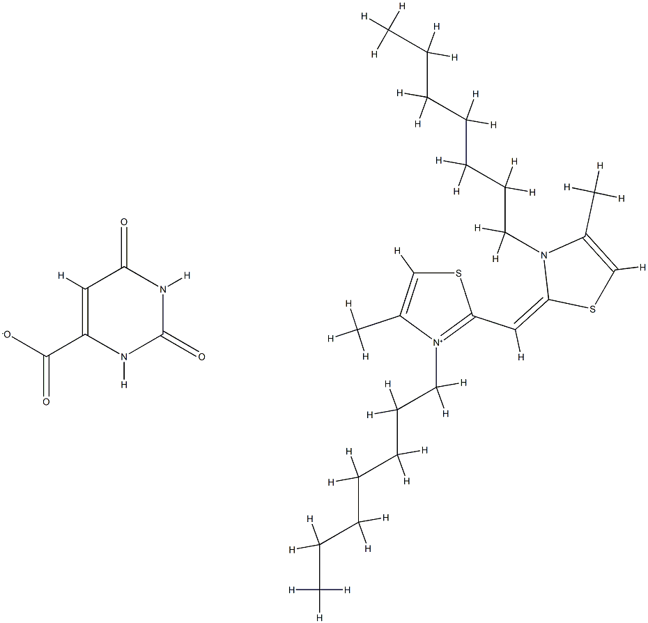 3-HEPTYL-2-(3-HEPTYL-4-METHYL-4-THIOZOLIN-2-YLIDENEMETHYL). Structure