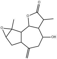 3a,4,5,6,6a,7,7a,8a,8b,8c-Decahydro-4-hydroxy-3,8a-dimethyl-6-methyleneoxireno[2,3]azuleno[4,5-b]furan-2(3H)-one Structure