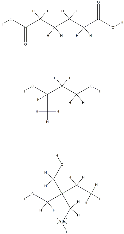 己二酸与1,3-丁二醇和2-乙基-2-(羟甲基)-1,3-丙二醇的聚合物 结构式