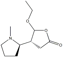 2(3H)-Furanone,5-ethoxydihydro-4-[(2R)-1-methyl-2-pyrrolidinyl]-,(4R)-rel-(9CI) Structure