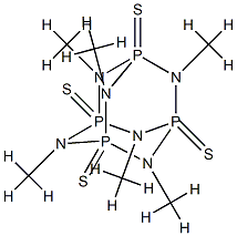 2,4,6,8,9,10-Hexamethyl-2,4,6,8,9,10-hexaaza-1,3,5,7-tetraphosphatricyclo[3.3.1.13,7]decane1,3,5,7-tetrasulfide 结构式