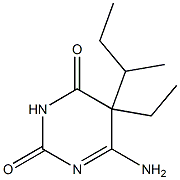 2,4(3H,5H)-Pyrimidinedione,6-amino-5-ethyl-5-(1-methylpropyl)-(9CI) Structure
