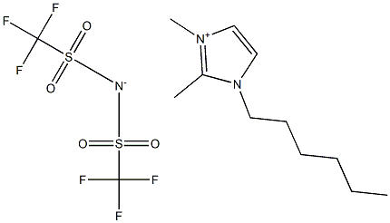 3-Hexyl-1,2-dimethyl-1H-imidazolium salt with 1,1,1-trifluoro-N-[(trifluoromethyl)sulfonyl]methanesulfonamide Structure