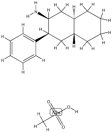 (+-)-2(a)-Amino-3(a)-phenyl-trans-decalin methanesulfonate Structure