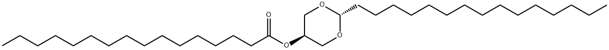 Hexadecanoic acid 2β-pentadecyl-1,3-dioxane-5α-yl ester 结构式