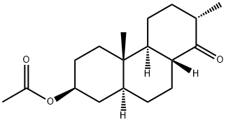 (2S,4aβ,8aβ,10aα)-7α-(アセチルオキシ)-3,4,4a,4b,5,6,7,8,8a,9,10,10a-ドデカヒドロ-2β,4bα-ジメチル-1(2H)-フェナントレノン 化学構造式