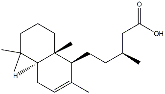 Labda-7-ene-15-oic acid Structure