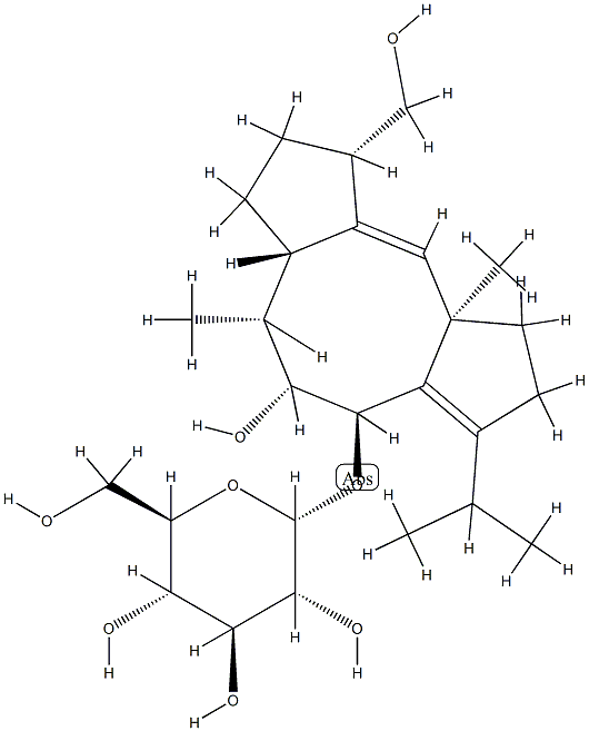1,2,4,5,6,6aβ,7,8,9,10a-Decahydro-5α-hydroxy-9α-hydroxymethyl-6α,10aα-dimethyl-3-isopropyldicyclopenta[a,d]cycloocten-4β-yl α-D-glucopyranoside|梭镰孢素 H
