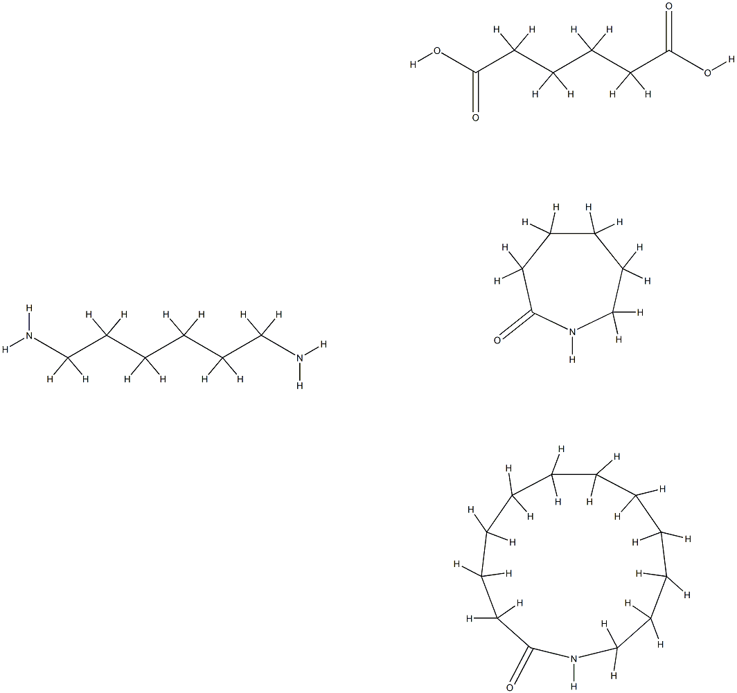 Hexanedioic acid,compd. with 1,6-hexanediamine,polymer with azacyclotridecan-2-one and hexahydro-2H-azepin-2-one Structure