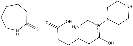 Hexanedioic acid, polymer with hexahydro-2H-azepin-2-one and 1-piperazineethanamine Structure