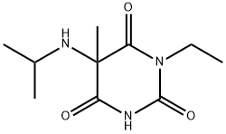 2,4,6(1H,3H,5H)-Pyrimidinetrione,1-ethyl-5-methyl-5-[(1-methylethyl)amino]-(9CI) Structure