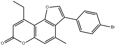 7H-Furo[2,3-f][1]benzopyran-7-one,3-(4-bromophenyl)-9-ethyl-4-methyl-(9CI)|