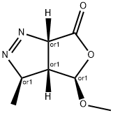 6H-Furo[3,4-c]pyrazol-6-one,3,3a,4,6a-tetrahydro-4-methoxy-3-methyl-,(3R,3aR,4R,6aS)-rel-(9CI) Structure