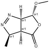 4H-Furo[3,4-c]pyrazol-4-one,3,3a,6,6a-tetrahydro-6-methoxy-3-methyl-,(3R,3aS,6R,6aR)-rel- Structure