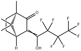 2-(Heptafluoropropylhydroxymethylene)-3-oxo-4-methyl-1β,4β-isopropylidenecyclohexane Structure