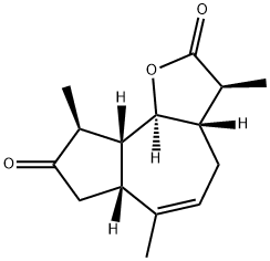 (3S)-3aβ,6aβ,7,9,9aβ,9bα-Hexahydro-3β,6,9β-trimethylazuleno[4,5-b]furan-2,8(3H,4H)-dione Struktur