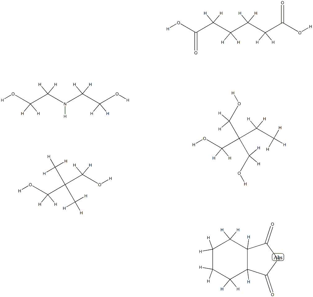 Hexanedioic acid, polymer with 2,2-dimethyl-1,3-propanediol, 2-ethyl-2-(hydroxymethyl)-1,3-propanediol, hexahydro-1,3-isobenzofurandione and 2,2-iminobisethanol|
