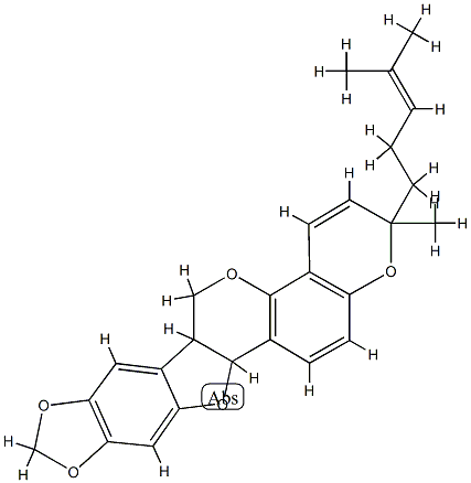 6a,12a-Dihydro-2-methyl-2-(4-methyl-3-pentenyl)-2H,6H-[1,3]dioxolo[5,6]benzofuro[3,2-c]pyrano[2,3-h][1]benzopyran|