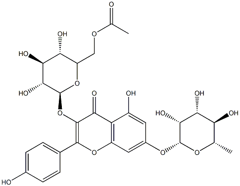 Kaempferol 3-O-(6''-O-acetyl)glucoside-7-O-rhamside|3-O-(6''-O-乙酰基)葡糖甙-7-O-鼠李糖苷堪非醇酯