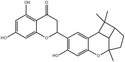 2-(1a,2,3,3a,8b,8c-Hexahydro-6-hydroxy-1,1,3a-trimethyl-4-oxa-1H-benzo[f]cyclobut[cd]inden-7-yl)-2,3-dihydro-5,7-dihydroxy-4H-1-benzopyran-4-one|