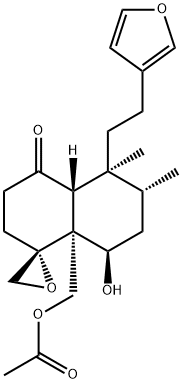 (1R,4aβ)-8aα-Acetoxymethyl-5β-[2-(3-furyl)ethyl]-2,3,4a,5,6,7,8,8a-octahydro-8β-hydroxy-5,6α-dimethylspiro[naphthalene-1(4H),2'-oxiran]-4-one|