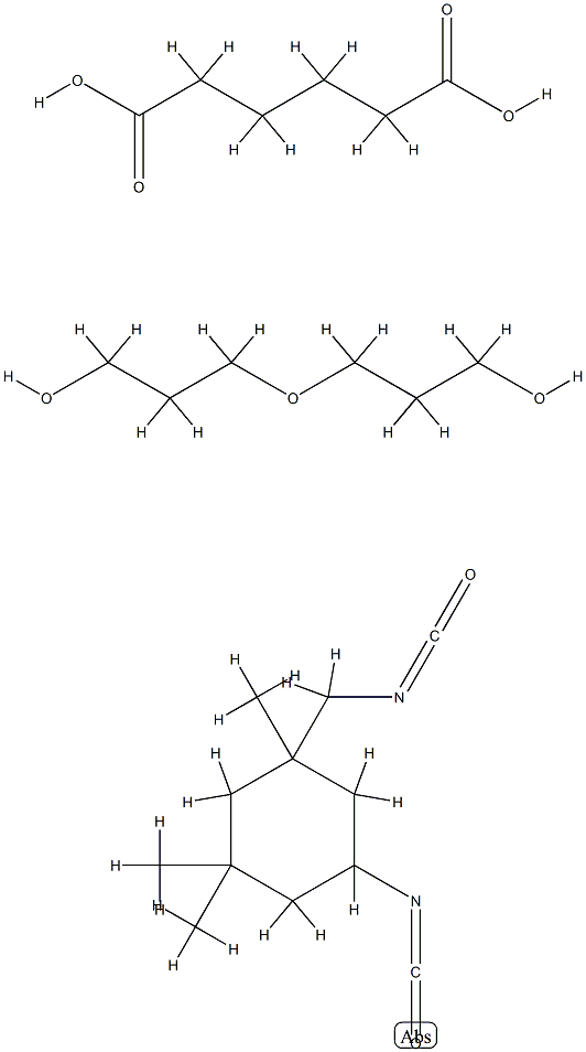 Hexanedioic acid, polymer with 5-isocyanato-1-(isocyanatomethyl)-1,3,3-trimethylcyclohexane and oxybispropanol Structure