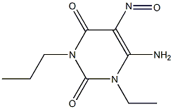 2,4(1H,3H)-Pyrimidinedione,6-amino-1-ethyl-5-nitroso-3-propyl-(9CI) Structure