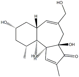 3a,8,10a-Trihydroxy-5-(hydroxymethyl)-2,10-dimethyl-4,6a,7,8,9,10,10a, 10b-octahydrobenzo[e]azulen-3(3ah)-one Structure