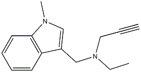 1H-Indole-3-methanamine,N-ethyl-1-methyl-N-2-propynyl-(9CI) Structure