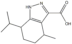1H-Indazole-3-carboxylicacid,4,5,6,7-tetrahydro-4-methyl-7-(1-methylethyl)-(9CI) Structure