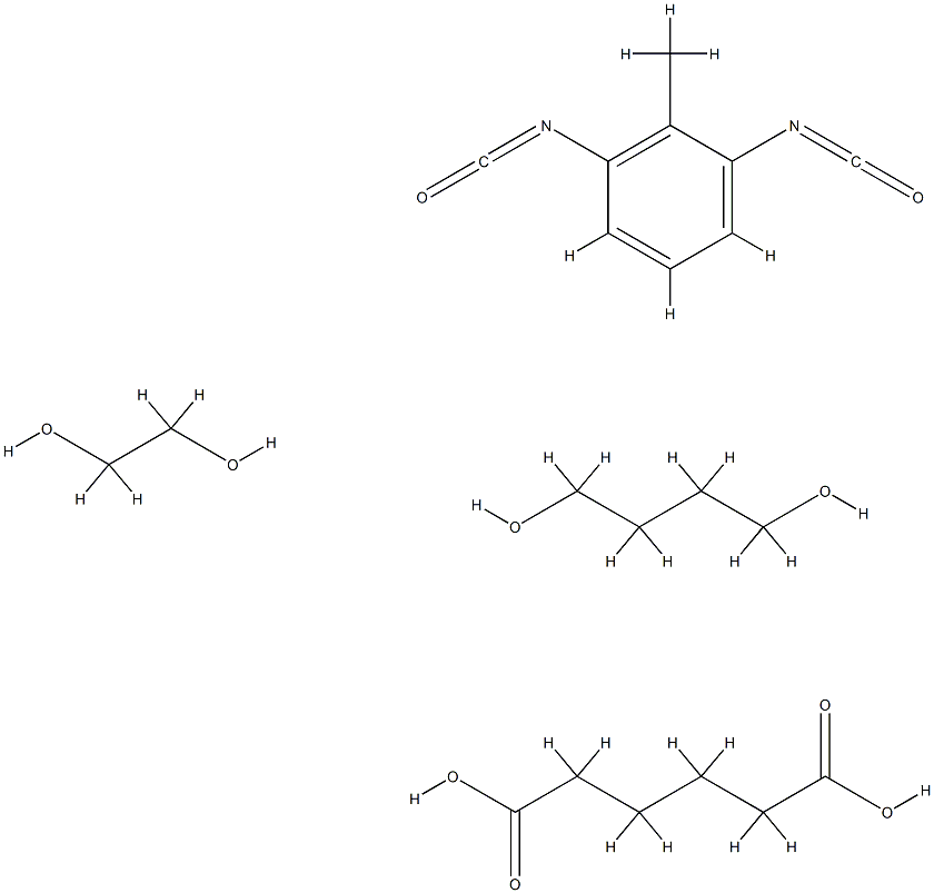 Hexanedioic acid, polymer with 1,4-butanediol, 1,3-diisocyanatomethylbenzene and 1,2-ethanediol Structure