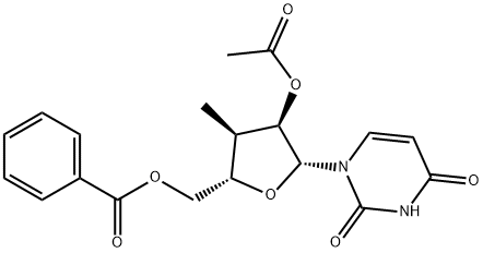 2'-O-Acetyl-5'-O-benzoyl-3'-deoxy-3'-C-alpha-Methyluridine Structure