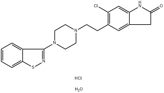 盐酸齐拉西酮一水合物, 138982-67-9, 结构式