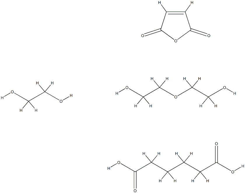Hexanedioic acid, polymer with 1,2-ethanediol, 2,5-furandione and 2,2'-oxybis [ethanol] Structure