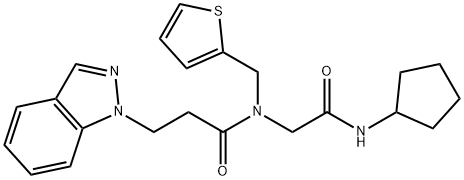 1H-Indazole-1-propanamide,N-[2-(cyclopentylamino)-2-oxoethyl]-N-(2-thienylmethyl)-(9CI) Structure