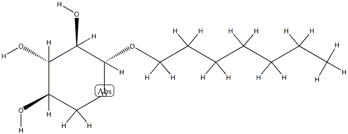 Heptyl β-D-xylopyranoside Structure