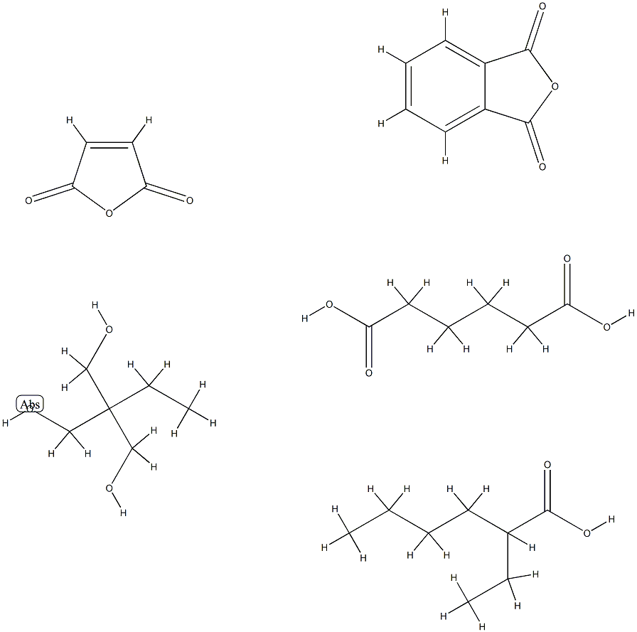 Hexanedioic acid, polymer with 2-ethyl-2-(hydroxymethyl)-1,3-propanediol, 2,5-furandione and 1,3-isobenzofurandione, 2-ethylhexanoate|己二酸与2-乙基-2-(羟甲基)-1,3-丙二醇、2,5-呋喃二酮、1,3-异苯并呋喃二酮和2-乙基己酸酯的聚合物
