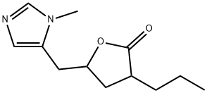 2(3H)-Furanone,dihydro-5-[(1-methyl-1H-imidazol-5-yl)methyl]-3-propyl-(9CI) Structure