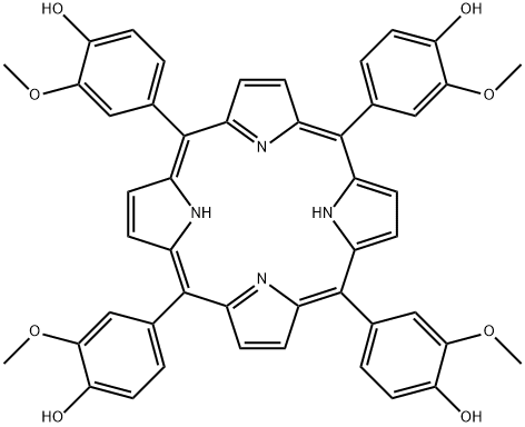 4,4',4'',4'''-(21H,23H-Porphine-5,10,15,20-tetrayl)tetrakis(2-methoxyphenol) Structure