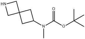 tert-butyl methyl(2-azaspiro[3.3]heptan-6-yl)carbamate 结构式