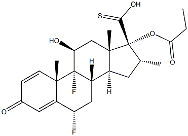 6a,9a-Difluoro-11b-hydroxy-16a-methyl-3-oxo-17a-(propionyloxy)-androsta-1,4-diene-17b-carbothioic Acid|