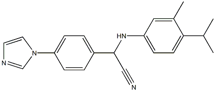 2-[4-(1H-imidazol-1-yl)phenyl]-2-(4-isopropyl-3-methylanilino)acetonitrile