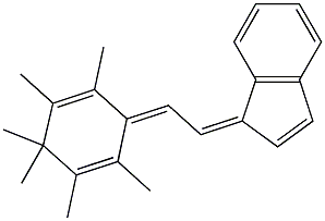 1-[2-(2,3,4,4,5,6-hexamethylcyclohexa-2,5-dienyliden)ethylidene]-1H-indene Structure